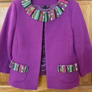 Unique Boden hot pink  jacket Size 8